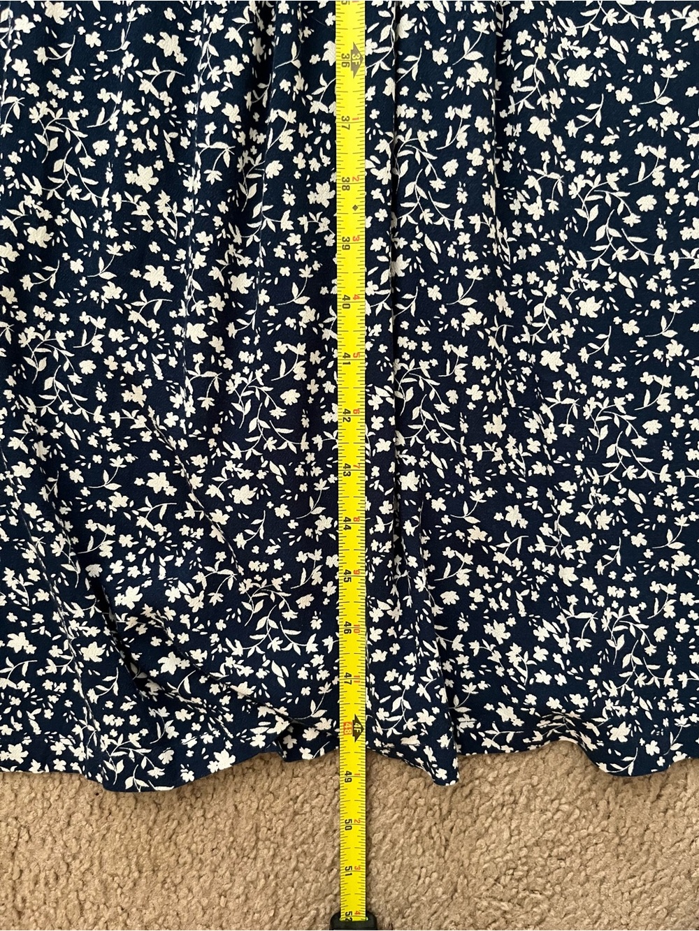 Old Navy Fit & Flare Floral Smocked Midi Cami Dress in Blue Ditsy Floral - Picture 10 of 10